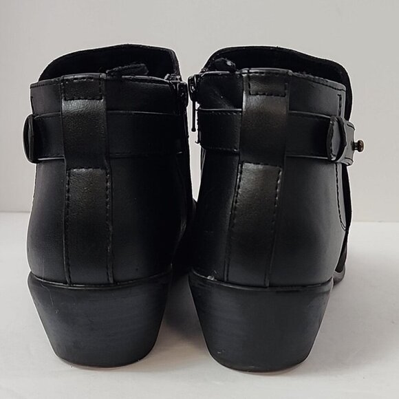 Old Navy Black Round Toe Boots Side Zipper, size 9 - Picture 4 of 8